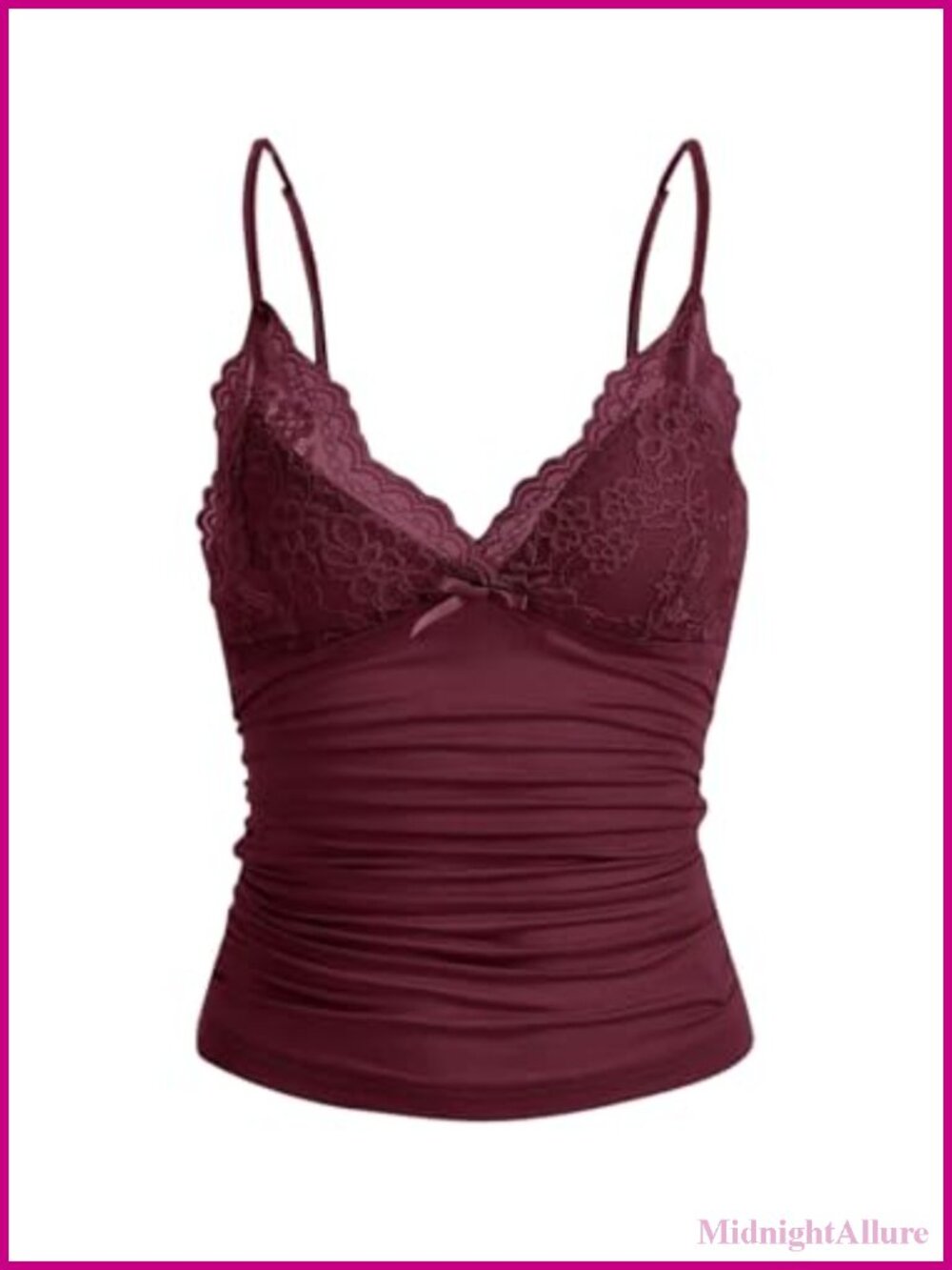 Women's V Neck Lace Patchwork Cami Shirt Sleeveless Spaghetti Strap Y2K Top